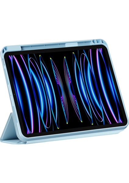 iPad Air 11 2025 M3 Kılıf Wiwu 360 Dönebilen Standlı Magnetik Koruyucu Tablet Kılıfı Açık Mavi fiyatları