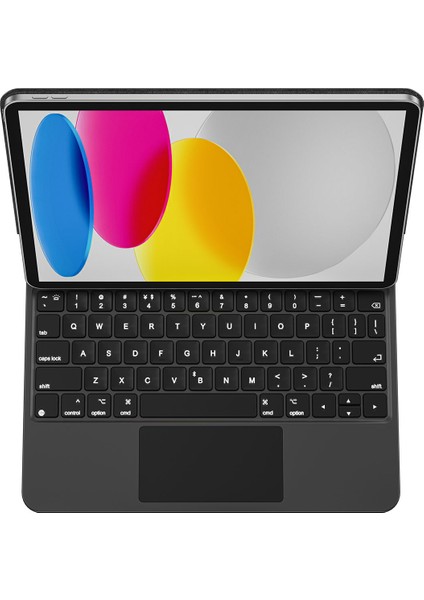 iPad 11.nesil 2025 Klavyeli Kılıf Touchpad Klavye Aydınlatmalı Wiwu KX005 Keyboard Siyah