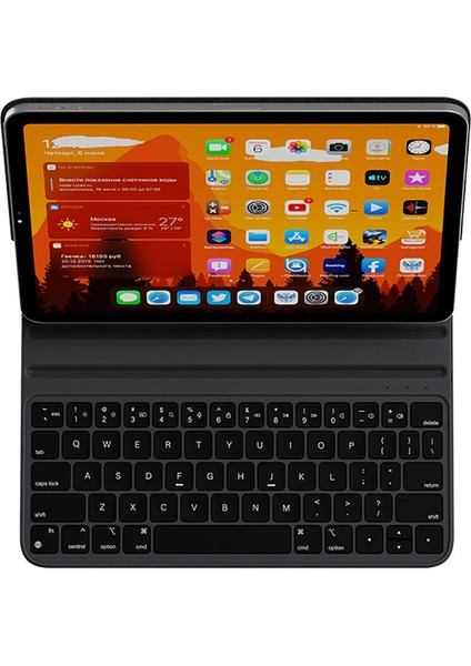 iPad 11.nesil 2025 Kılıf Wiwu F15 Klavyeli Standlı Magnetik Siyah