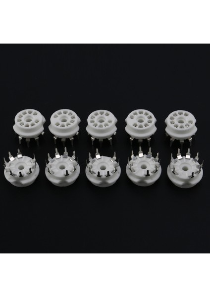 10 Adet Pcb 9pin Seramik B9A Vakumlu Tüp Soket Ses Hıfı Dıy Amper 12AX7 12AU7 12AT7 ECC81 ECC82 ECC83 Gümüş Kaplama (Yurt Dışından)