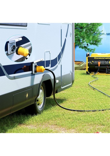 30A Rv Fişi Büküm Kilidi Girişi, Kıyı Gücü Giriş Fişi 125V/250V Rv Güç Prizi Deniz Teknesi Römork Kampçı Kulübesi Için (Yurt Dışından)