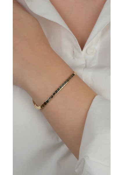 14 Ayar Altın Sade Italyan Bileklik