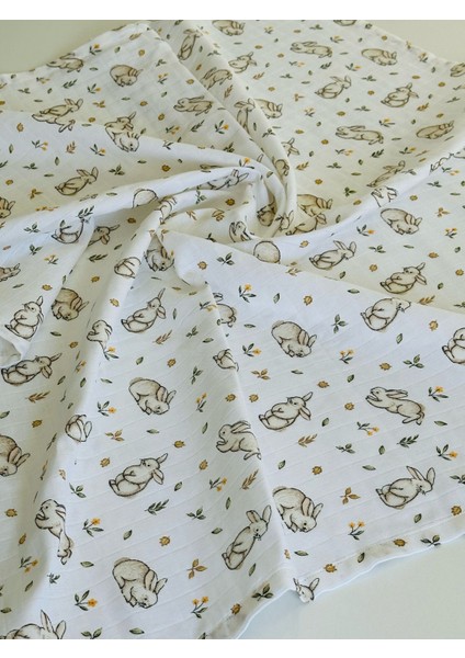 Ftbabycollection %100 Pamuk Müslin Bebek Battaniyesi Oeko-Tex Sertifikalı MÜSLIN ÖRTÜ 80X90 CM