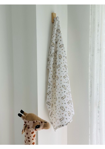 Ftbabycollection %100 Pamuk Müslin Bebek Battaniyesi Oeko-Tex Sertifikalı MÜSLIN ÖRTÜ 80X90 CM