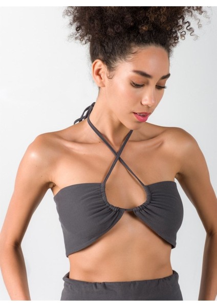 Wrap Top Bustıyer Antrasıt S/m fiyatları