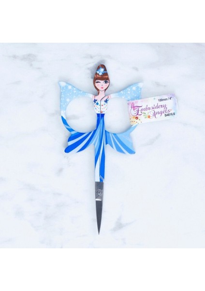 Kelebek Modelli Desenli Makas Mavi - B4816.6