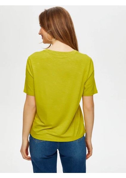 V Yaka Kısa Kollu T-Shirt S25TSH004 fırsatları