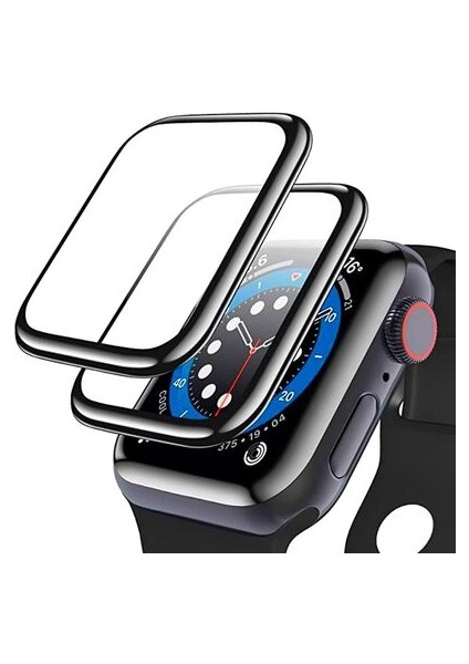 Apple Watch 44MM Ile Uyumlu Ekran Koruyucu Saat Pmma Silikon Body