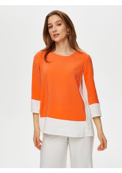 Renk Bloklu Modallı Tunik S25TNK013