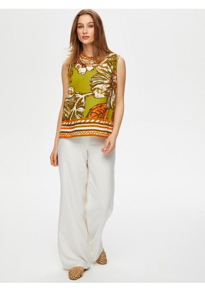 Çiçek Baskılı Viskon Atlet S25ATL018