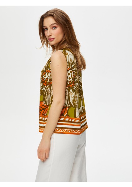 Çiçek Baskılı Viskon Atlet S25ATL018 modelleri