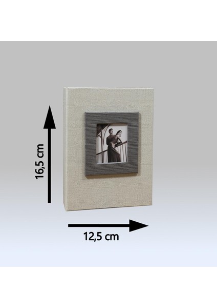 10x15 cm 100'lük Koton Desenli Lüks Fotoğraf Albümü (Krem) fırsatları