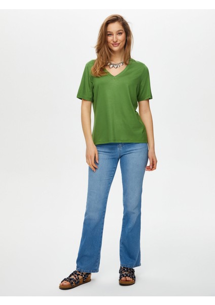 V Yaka Kısa Kol T-Shirt S25TSH001