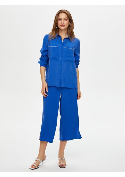 Zincir Şerit Detaylı Modallı Gömlek S25GML040