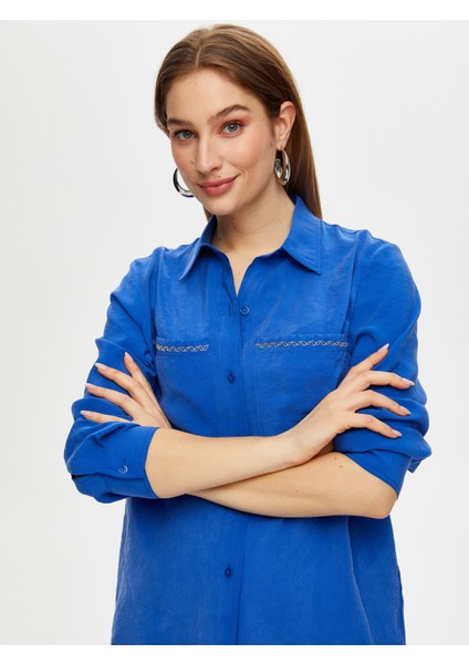 Zincir Şerit Detaylı Modallı Gömlek S25GML040 fırsatları