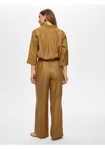 Wide Leg Fit Ütü Izli Tensel Keten Pantolon S25PNT018 fırsatları