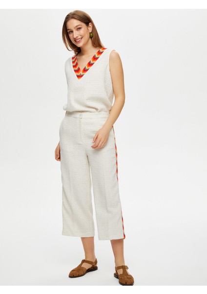 Yanları Renkli Nakuşlı Kendinden Dokulu Wideleg Caprı S25CPR005 fiyatları