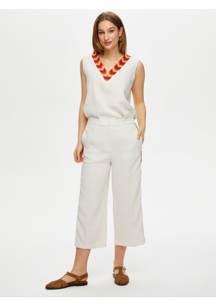 Yanları Renkli Nakuşlı Kendinden Dokulu Wideleg Caprı S25CPR005 modelleri