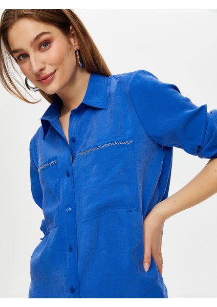 Zincir Şerit Detaylı Modallı Gömlek S25GML040 indirimleri