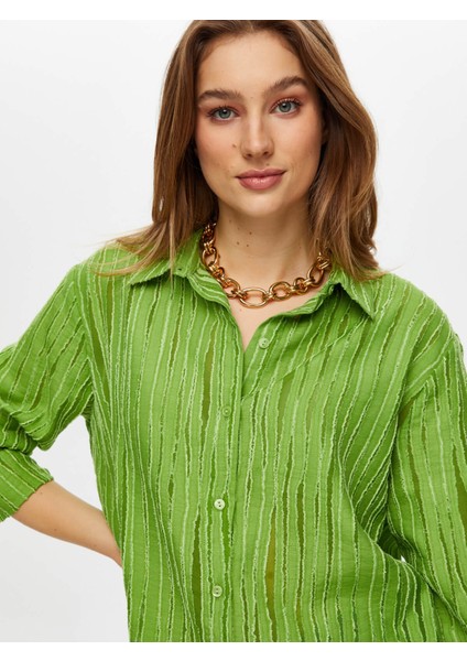 Kendinden Jakarlı 3/4 Kol Gömlek S25GML041 modelleri