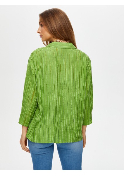 Kendinden Jakarlı 3/4 Kol Gömlek S25GML041 fırsatları