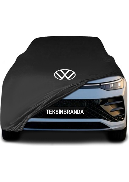 Volkswagen Tayron Siyah Kumaş Araba Branda Logolu Kumaş Araba Brandası Penye Oto Branda