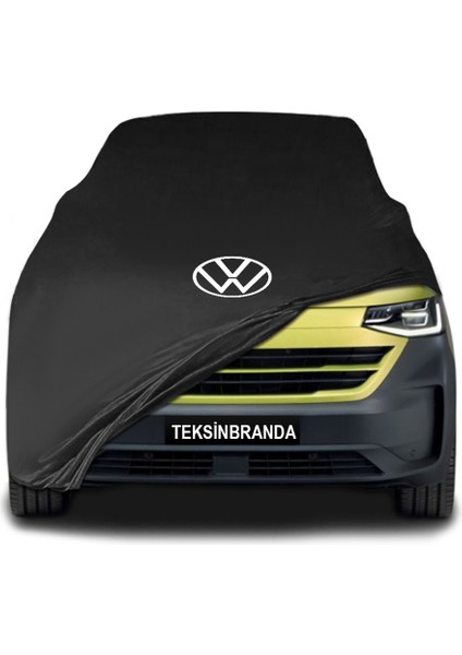 Volkswagen Transporter T7 (2025 - ) Siyah Kumaş Araba Branda Logolu Kumaş Araba Brandası Penye Oto Branda