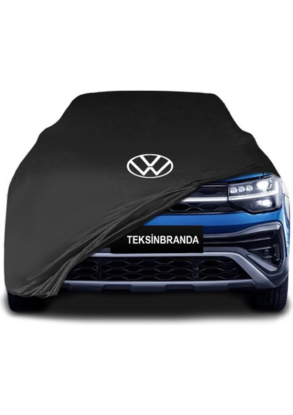 Volkswagen Tharu Siyah Kumaş Araba Branda Logolu Kumaş Araba Brandası Penye Oto Branda