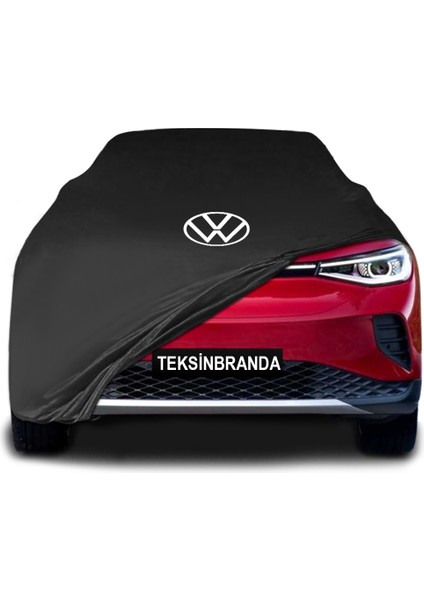 Volkswagen Id 4 (2020 - ) Siyah Kumaş Araba Branda Logolu Kumaş Araba Brandası Penye Oto Branda