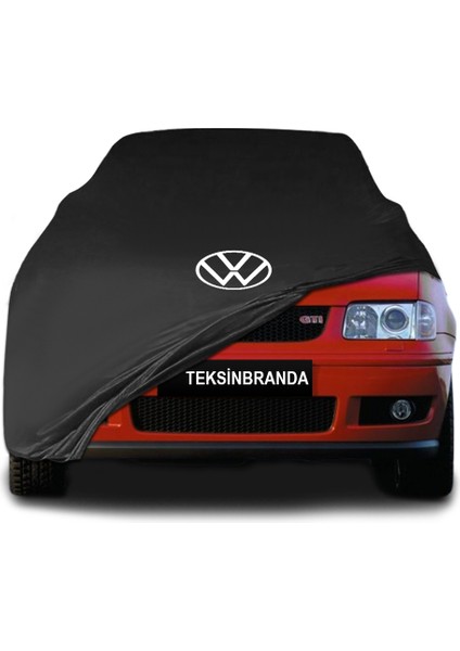 Volkswagen Polo 3 Sedan (1994-2000) Siyah Kumaş Araba Branda Logolu Kumaş Araba Brandası Penye Oto Branda
