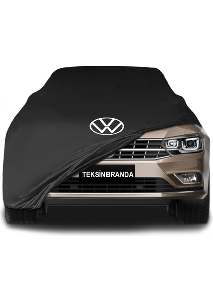 Volkswagen Bora 4 (2018 - ) Siyah Kumaş Araba Branda Logolu Kumaş Araba Brandası Penye Oto Branda