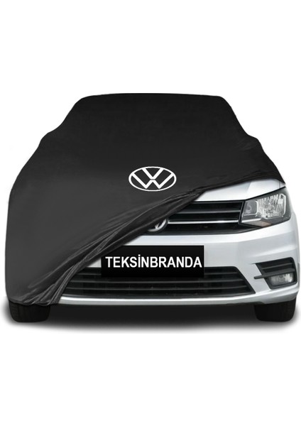 Volkswagen Caddy 4 (2015 - 2020) Siyah Kumaş Araba Branda Logolu Kumaş Araba Brandası Penye Oto Branda
