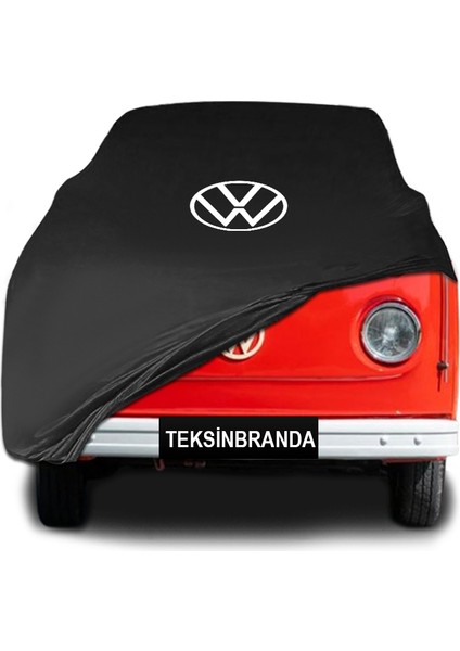 Volkswagen Transporter T2 1967 - 1979 Siyah Kumaş Araba Branda Logolu Kumaş Araba Brandası Penye Oto Branda