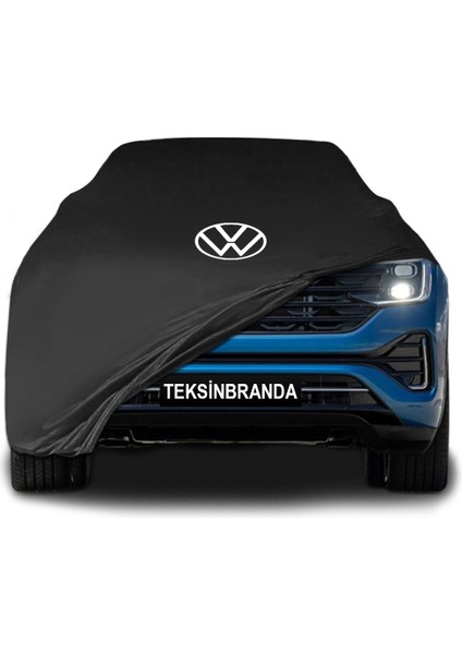 Volkswagen Atlas Siyah Kumaş Araba Branda Logolu Kumaş Araba Brandası Penye Oto Branda