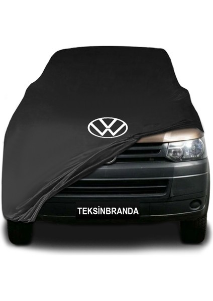 Volkswagen Transporter T5 2003 - 2015 Siyah Kumaş Araba Branda Logolu Kumaş Araba Brandası Penye Oto Branda