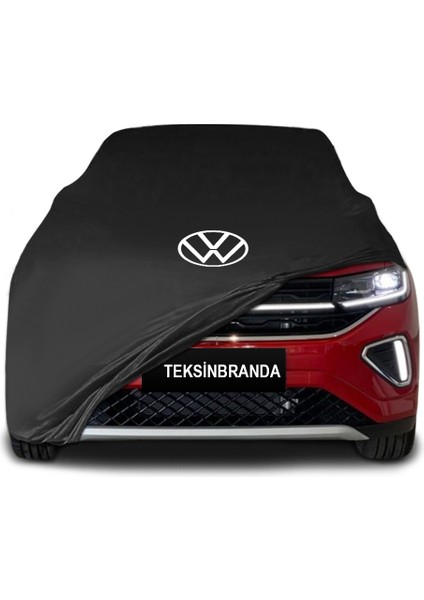 Volkswagen T-Cross Siyah Kumaş Araba Branda Logolu Kumaş Araba Brandası Penye Oto Branda
