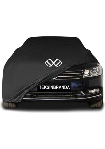 Volkswagen Passat B7 Sedan (2010 - 2014) Siyah Kumaş Araba Branda Logolu Kumaş Araba Brandası Penye Oto Branda