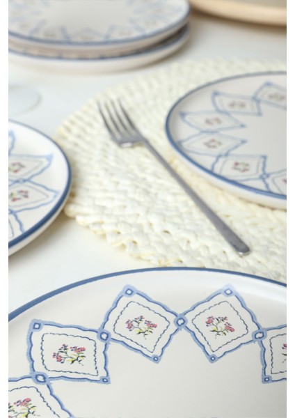 Floral Waves Nordic Pasta Tabağı 22 cm 6 Adet 22669 fiyatları