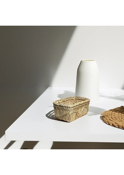 Çok Amaçlı El Yapımı Mini Hasır Sepet Organizer