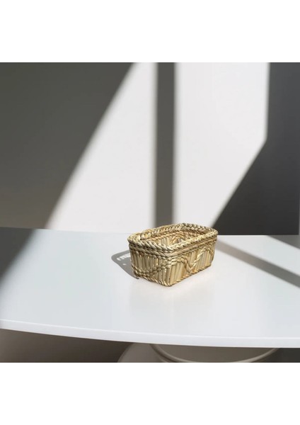 Çok Amaçlı El Yapımı Mini Hasır Sepet Organizer fırsatları