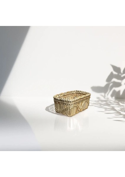 Çok Amaçlı El Yapımı Mini Hasır Sepet Organizer indirimleri