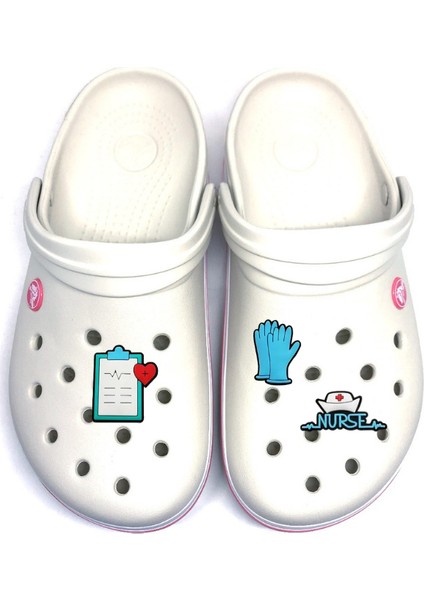 Crocs Terlik Süsü, Doktor, Hemşire, Terlik Süsü Aksesuarı (3ADET) Hem2