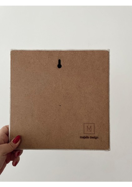 Punch Nakış Işlemeli, Mdf Kapama, Kalp Surat Çiçekli Desenli Duvar Panosu/ Çerçevesi/tablosu, 25X25