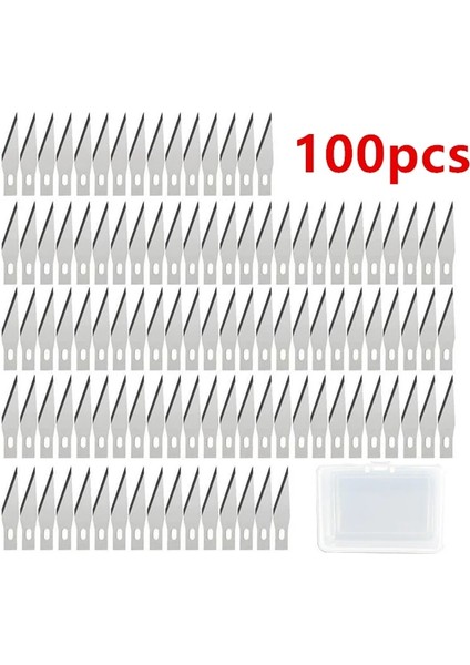 100 Adet Tarzı Adet #11 Bıçakları Paslanmaz Çelik Gravür Bıçak Bıçakları Ahşap Oyma Bıçağı Yedek Cerrahi Neşter Zanaat (Yurt Dışından)