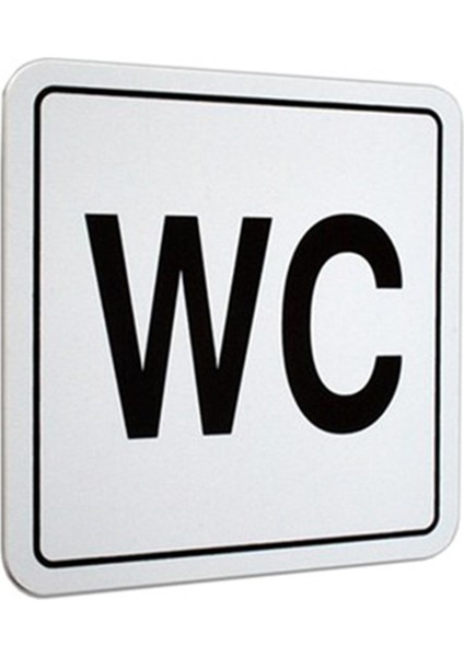 12X12 cm Wc Yazılı Pvc Tabela (İZ-552197)