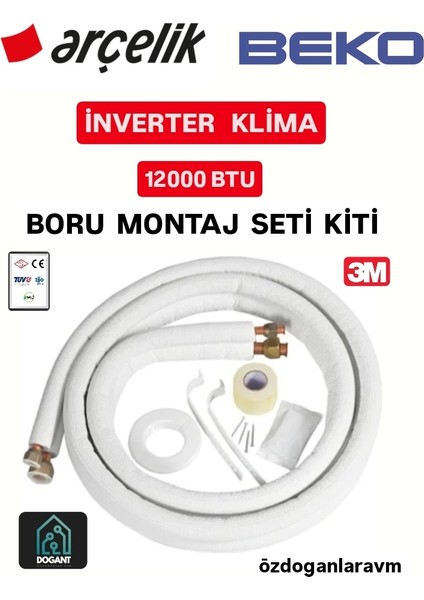 Inverter 12000 Btu Klima Montaj Seti Kiti 1/4 - 3/8 3 Metre