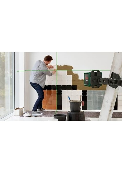Home & Garden Quigo Green Çizgi Lazer(Daha Iyi Görünürlük Için Yeşil Lazer Teknolojisi,+/- 0,6 Mm/m'lik Iyileştirilmiş Hassasiyet ve 12 M'ye Kadar Çalışma Aralığı,geri Dönüştürülmüş Karton Kutu)