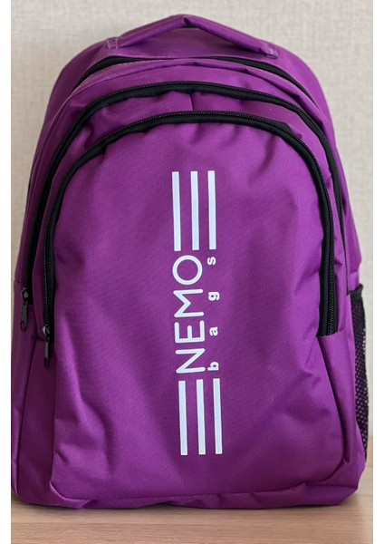 Nemo Bags Mor Sırt Çantası Büyük Boy Okul Spor Çantası, 16,9 Inç, 45X30X15CM 24 Lt