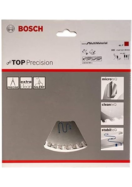 Dairesel Testere Bıçağı Top Precision Çok Aşamalı Malzeme, 165 x 20 x 1,8 Mm, 48, 2608642388 Için En Iyisi