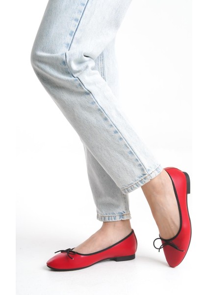 Palm Kırmızı Cilt Extra Yumuşak Kadın Babet modelleri